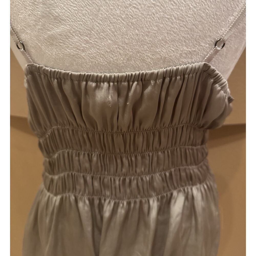 Kimchi Blue Women's Natalia Satin Babydoll Gray/Silver Size L - Picture 8 of 10